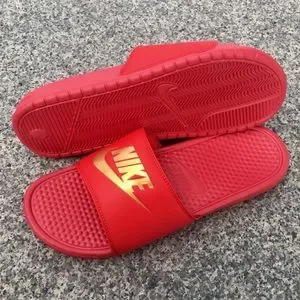 Nike | Shoes | Nike Benassi Slides Just Do Itjdi Reds Golds  display picture 3